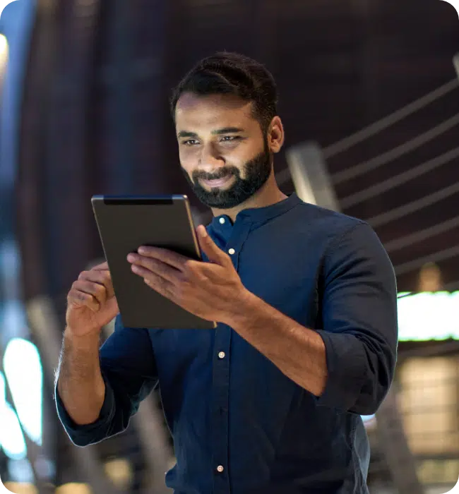 complex-and-high-volume-data-man-on-tablet