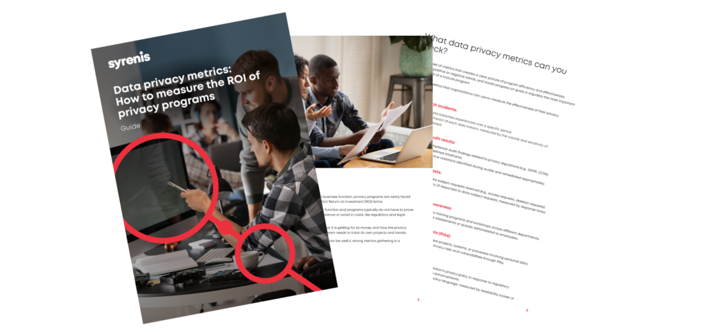 Data privacy metrics How to measure the ROI of privacy programs
