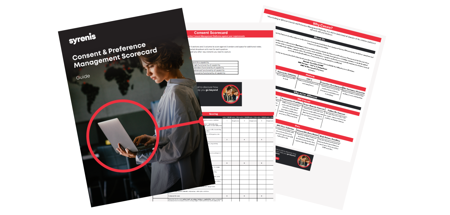 Consent and preference management scorecard